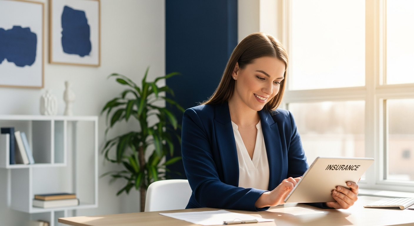 Business owner reviewing coverage documents
