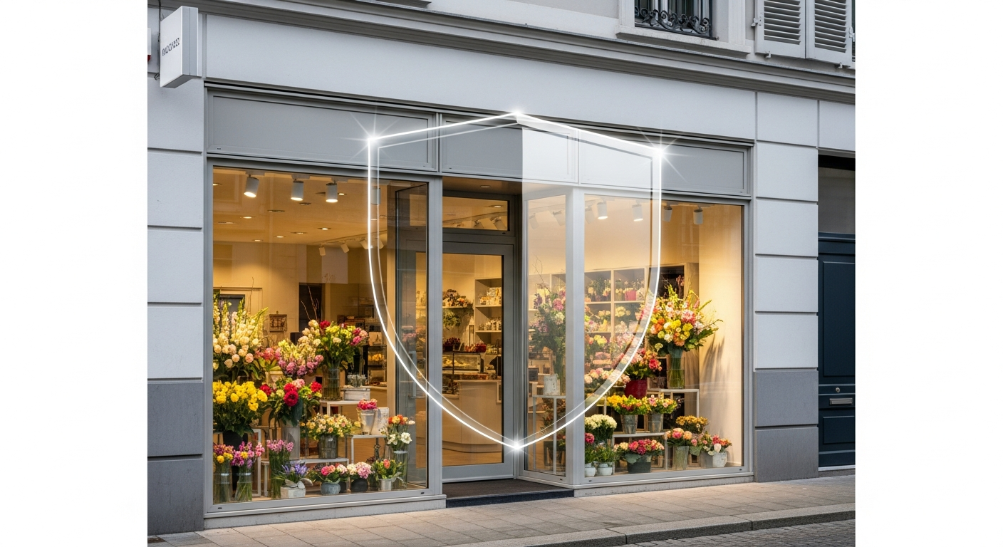 Retail storefront protected by general liability insurance