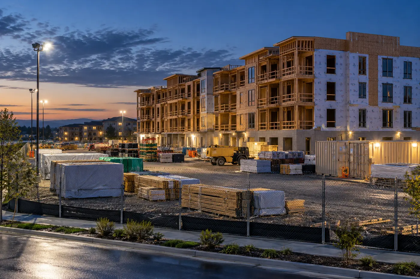 Ground-up multifamily construction with protected materials in your area