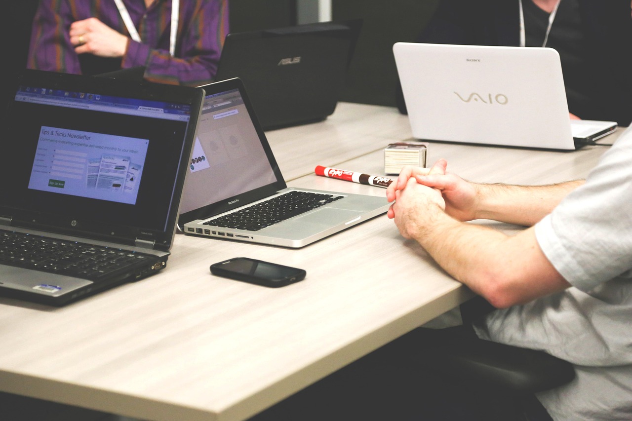 Technology business office with professional liability insurance
