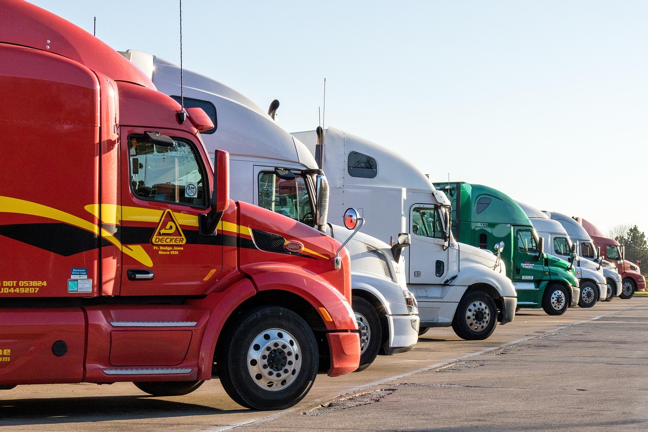 Commercial vehicles and fleet with business auto insurance coverage